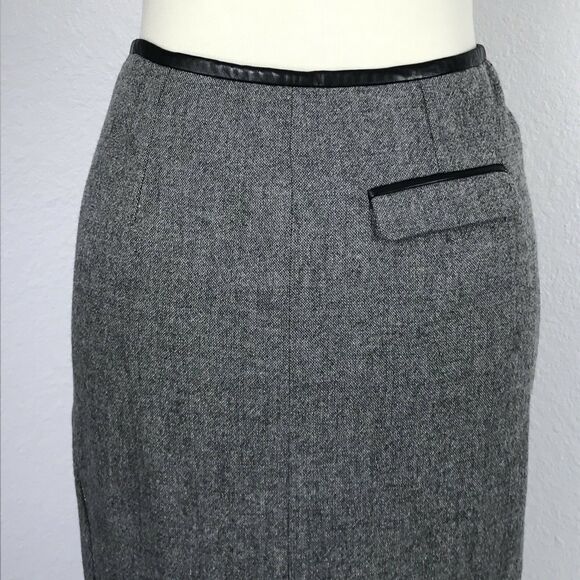 Band of Outsiders Tweed Wool Blend Straight Pencil Skirt FLAW - Picture 9 of 12